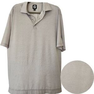 FootJoy Grey Golf Polo Shirt Mens Large